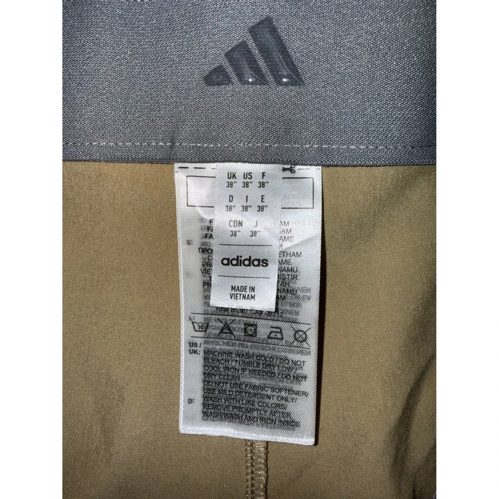 Adidas Golf Ultimate365 Shorts Mens 38 Khaki Tan Stretch Performance